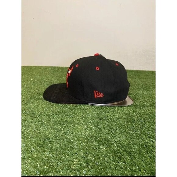 Chicago Bulls hat cap snap back black red New Era 9Fifty aztec basketball mens - Picture 5 of 12
